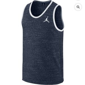 Jordan Men's Tank Top Heather Blue M Iconic Jumpman Logo